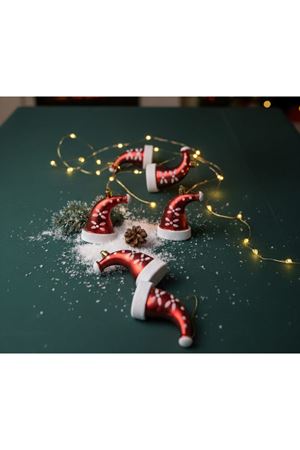 Yılbaşı Ağaç Süsü Noel Şapka 3'lü 6421-33