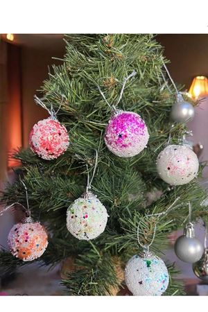 Yılbaşı Ağaç Topu 6'lı Eng-251 Karışık Renkli