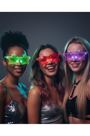 Ledli Parti Gözlüğü 2117-8 Yıldız Panjurlu