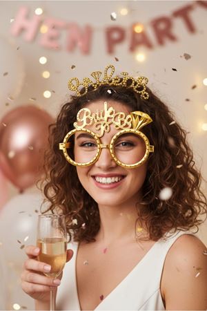 Taç Gözlük Set 2117-13 Bride To Be Boncuklu