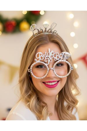 Taç Gözlük Set 2117-13 Bride To Be Boncuklu