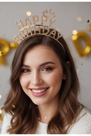 Taç 1569-10 Happy Birthday Taşlı