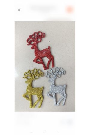 Yılbaşı Ağaç Süsü Eng-248 Metal Geyik 3'lü