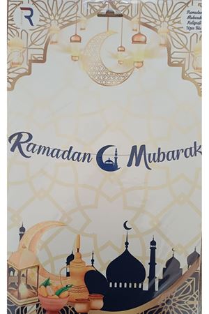 Kaligrafi Banner Ramadan Mubarak