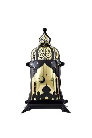 Fener Şekilli Ayaklı Folyo Balon Siyah 0586