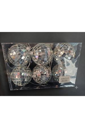 Disco Topu 9192-10 6 cm 6'lı Gümüş