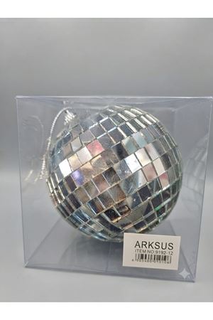 Disco Topu 9192-12 10 cm Tekli Gümüş